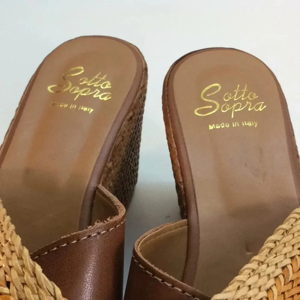 Sotto Sopra Leather Multicolored Platforms Euro 37 - Picture 7 of 8